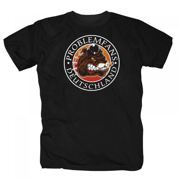 Problemfans Deutschland Bulldogge Schwarz T-Shirt